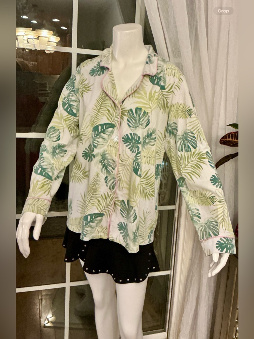 BedHead Cozy Long Sleeve Sleepwear Pajama Shirt Casual Leisure Wear Lingerie LG